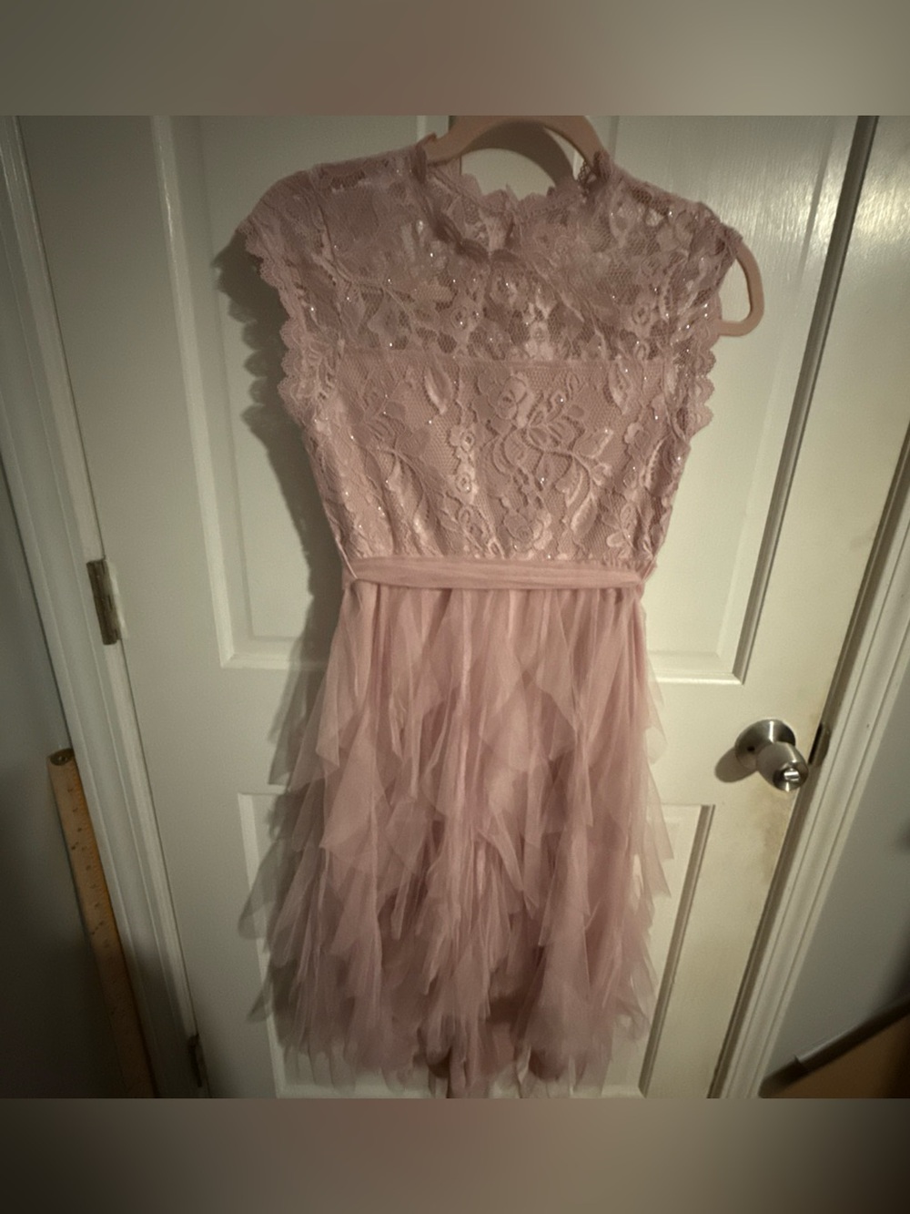 Poppies and Roses Girls Pink Lace & Tulle Party Dress